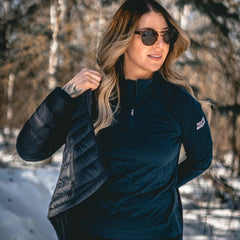 NorthWool Women's 100% Merino Wool 1/4 Zip Baselayer Pullover Sweater 260 GSM NorthWool Women's 100% Merino Wool 1/4 Zip Baselayer Pullover Sweater 260 GSM