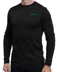 Men's 100% Merino Wool Long Sleeve Crew Neck Shirt 190 GSM