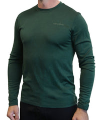 Men's 100% Merino Wool Long Sleeve Crew Neck Shirt 190 GSM