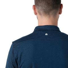 NorthWool Men's Merino Wool Shaket - Midweight Button Down Regular Fit (Navy) NorthWool Men's Merino Wool Shaket - Midweight Button Down Regular Fit (Navy)