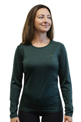 Women's 100% Merino Wool Base Layer Long Sleeve Crew Neck Shirt 190 GSM Women's 100% Merino Wool Base Layer Long Sleeve Crew Neck Shirt 190 GSM