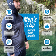 Men's 1/4 Zip Hoodie Pullover Men's 1/4 Zip Hoodie Pullover