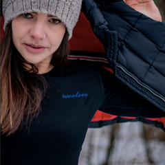Women's 100% Merino Wool Base Layer Long Sleeve Crew Neck Shirt 190g - Woolove Apparel Women's 100% Merino Wool Base Layer Long Sleeve Crew Neck Shirt 190g - Woolove Apparel