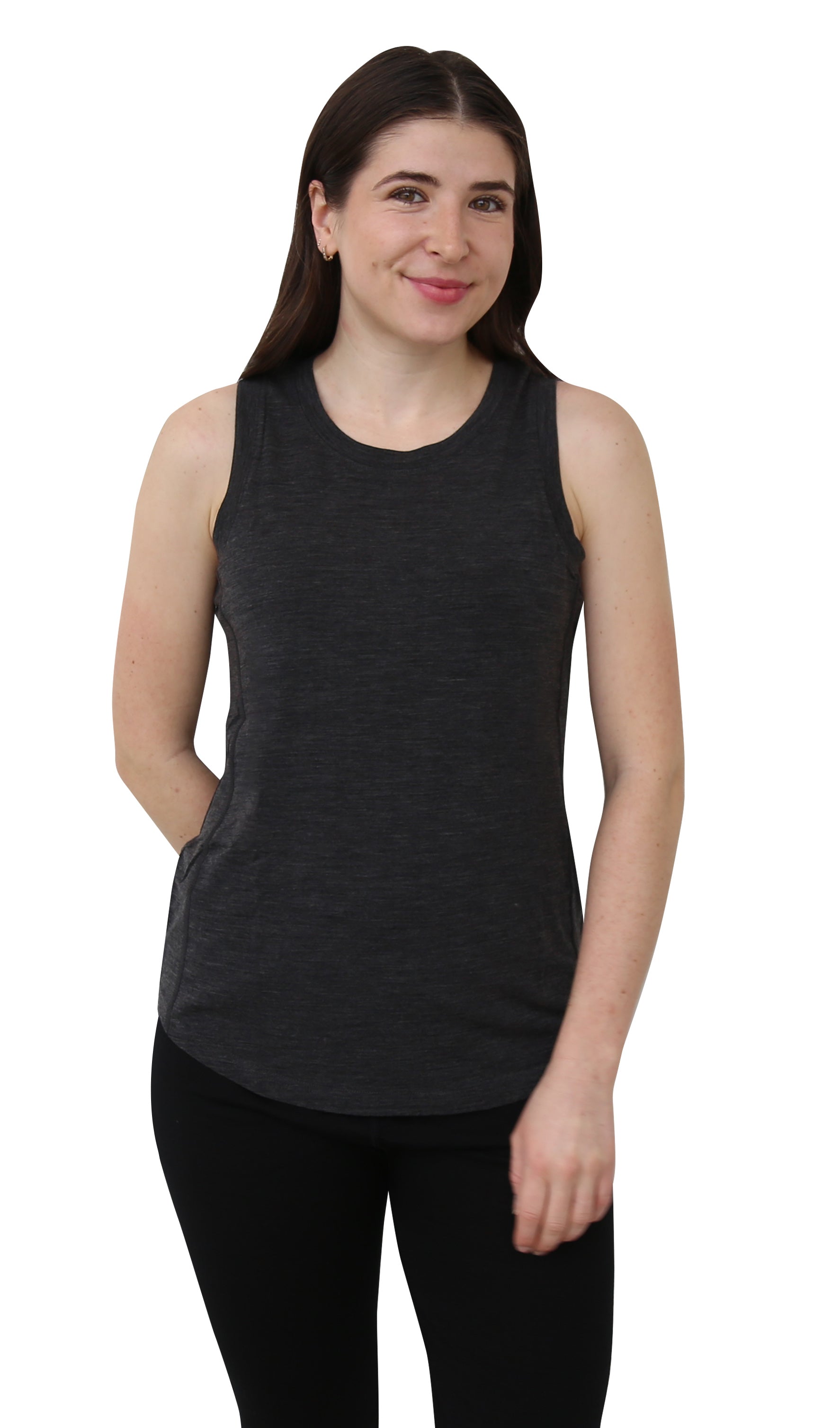 Women's Merino Wool Tank Top with Crew Neck - Woolove Apparel Women's Merino Wool Tank Top with Crew Neck - Woolove Apparel