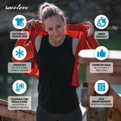 Women's Merino Wool Tank Top with Crew Neck - Woolove Apparel Women's Merino Wool Tank Top with Crew Neck - Woolove Apparel
