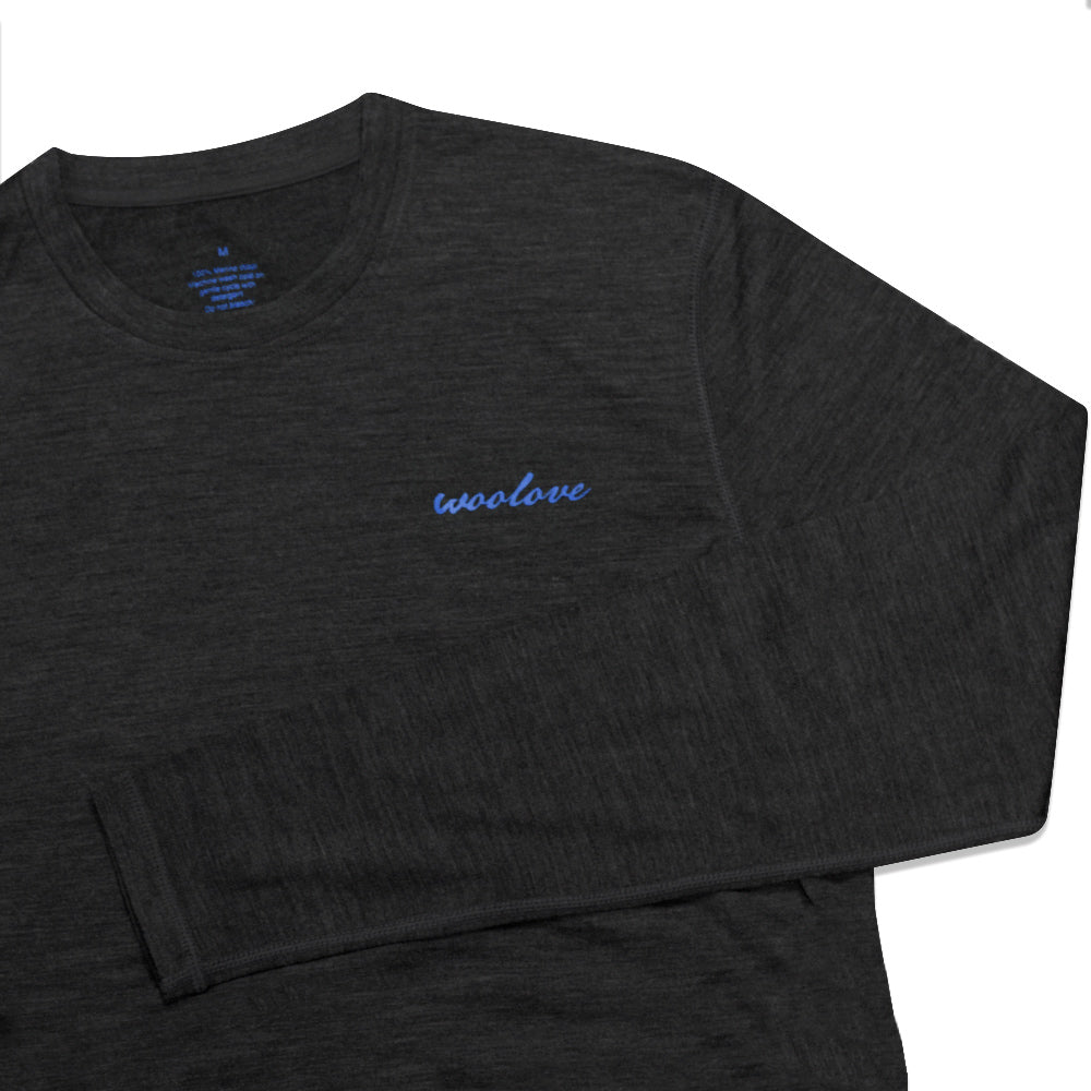 Men's 100% Merino Wool Long Sleeve Crew Neck Shirt 190g - Woolove Apparel Men's 100% Merino Wool Long Sleeve Crew Neck Shirt 190g - Woolove Apparel