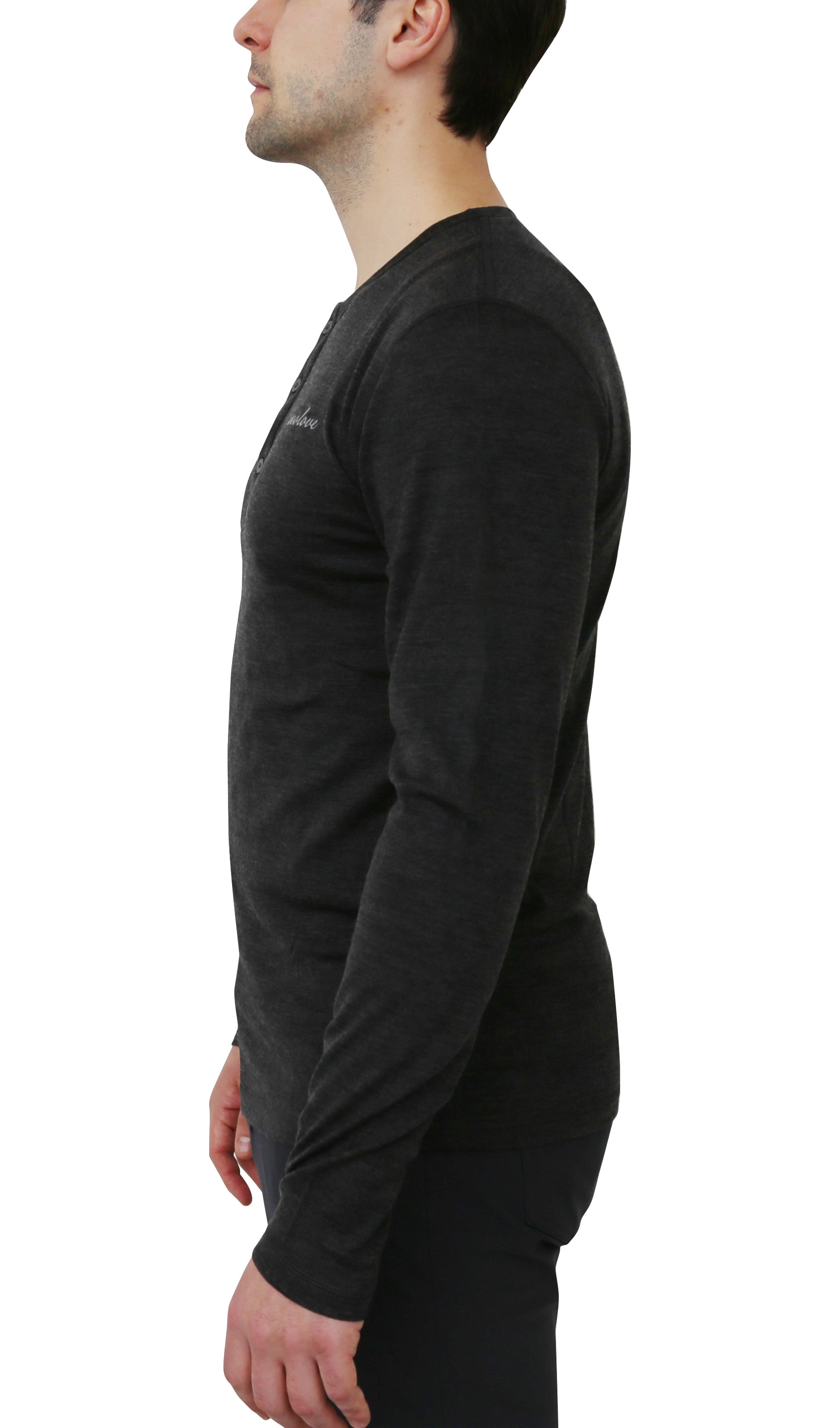 Men's 100% Merino Wool Long Sleeve Henley 190g - Woolove Apparel Men's 100% Merino Wool Long Sleeve Henley 190g - Woolove Apparel