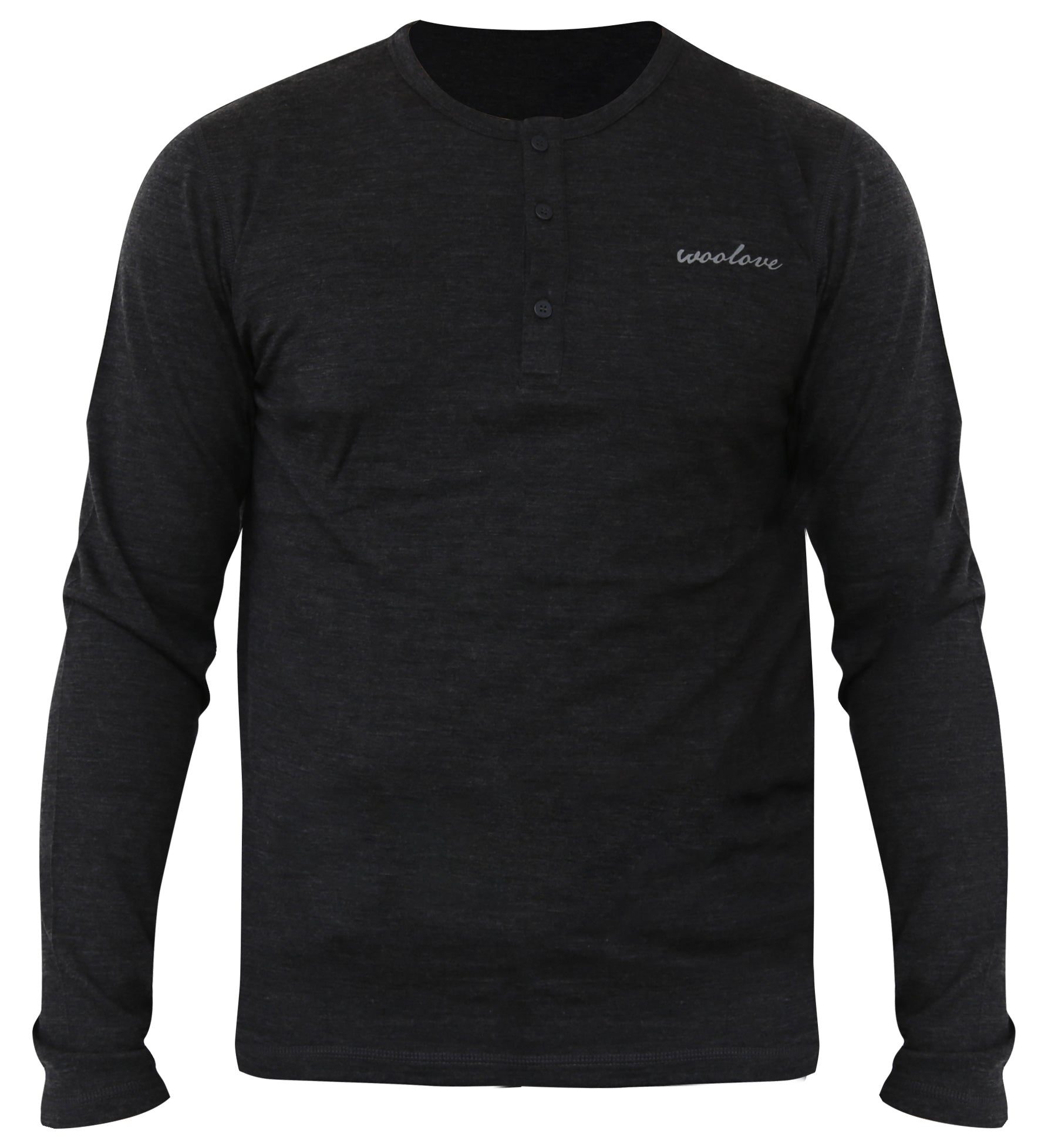 Men's 100% Merino Wool Long Sleeve Henley 190g - Woolove Apparel Men's 100% Merino Wool Long Sleeve Henley 190g - Woolove Apparel