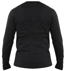 Men's 100% Merino Wool Long Sleeve Henley 190g - Woolove Apparel