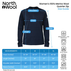 NorthWool Women's 100% Merino Wool 1/4 Zip Baselayer Pullover Sweater - Woolove Apparel NorthWool Women's 100% Merino Wool 1/4 Zip Baselayer Pullover Sweater - Woolove Apparel