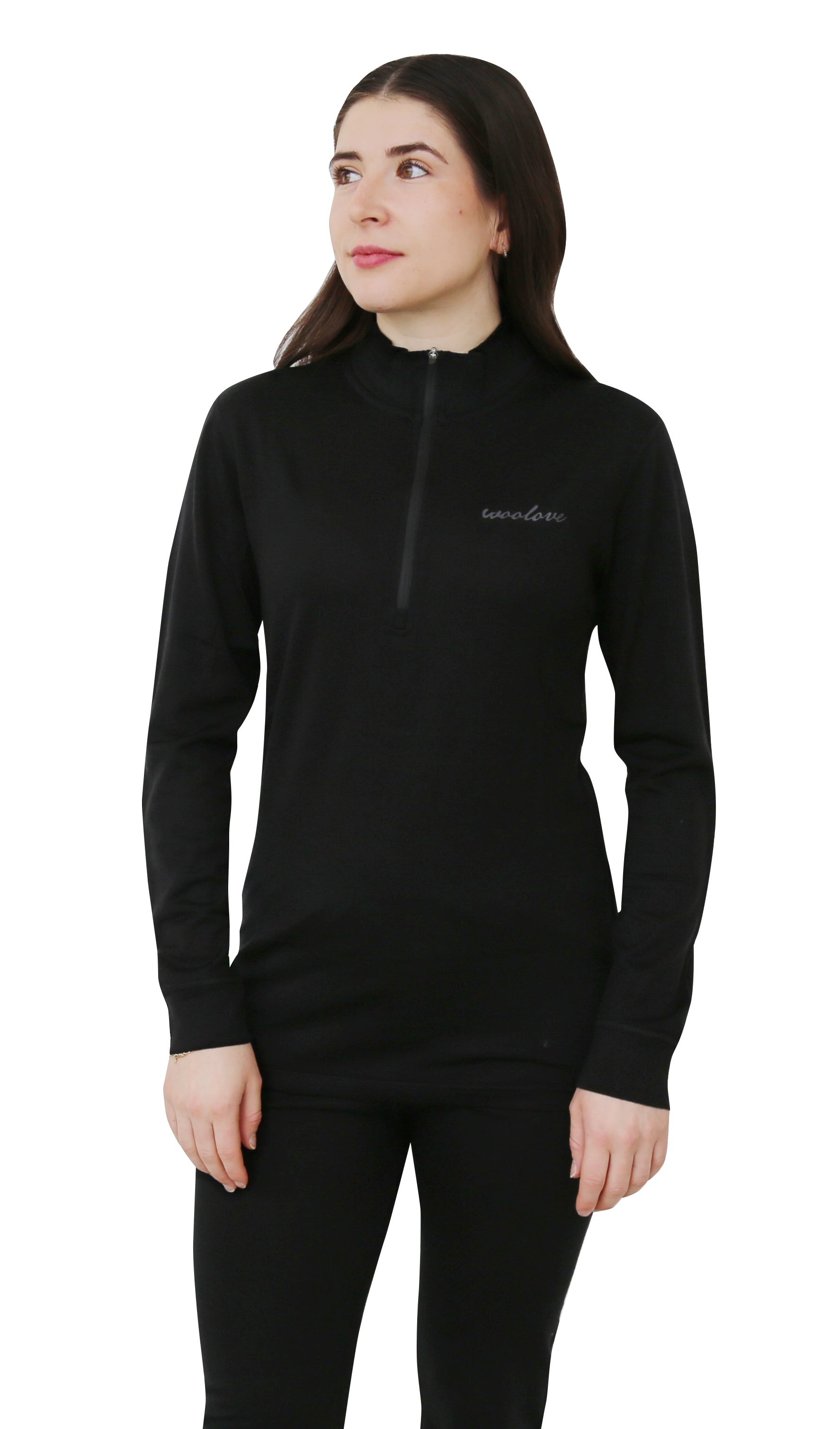 Women's 100% Merino Wool 1/4 Zip Pullover - Woolove Apparel Women's 100% Merino Wool 1/4 Zip Pullover - Woolove Apparel