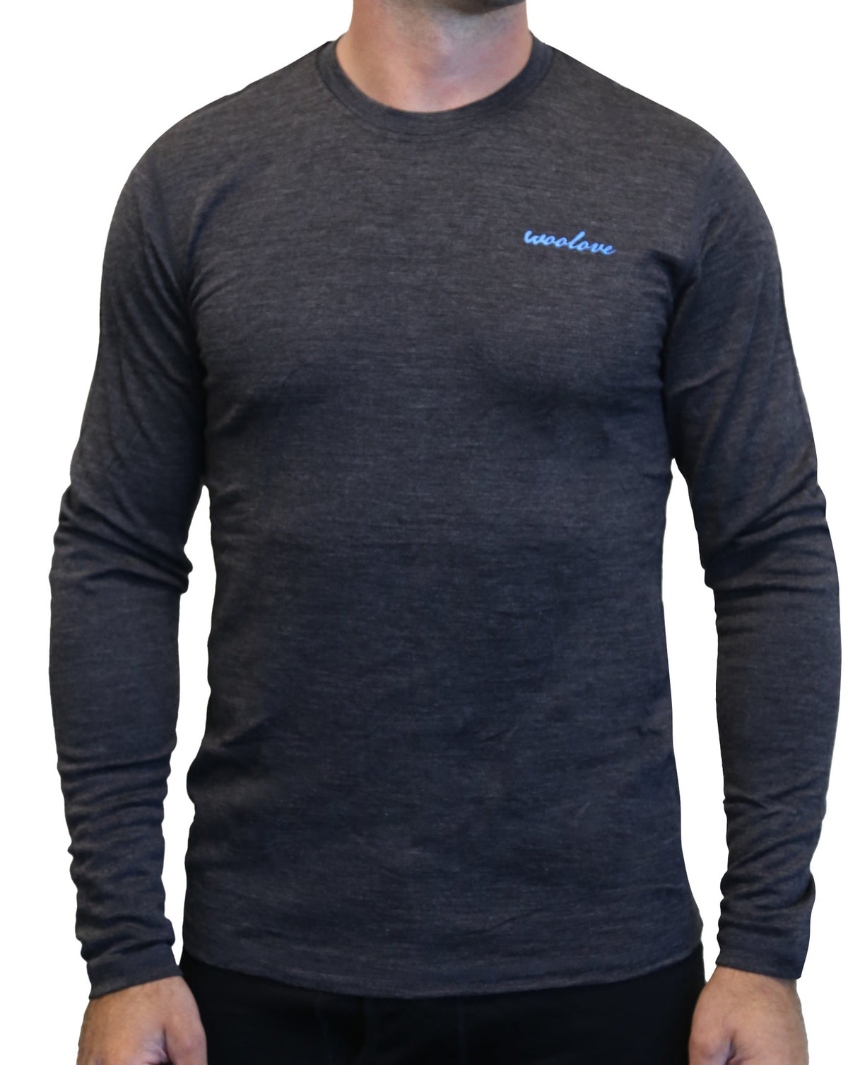 Men's 100% Merino Wool Long Sleeve Crew Neck Shirt 190 GSM - Woolove Apparel