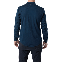 NorthWool Men's Merino Wool Shaket - Midweight Button Down Regular Fit (Navy)