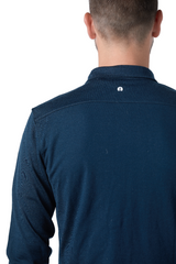 NorthWool Men's Merino Wool Shaket - Midweight Button Down Regular Fit (Navy)