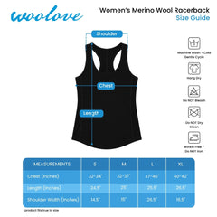Women's Merino Wool Racerback Tank Top - Woolove Apparel