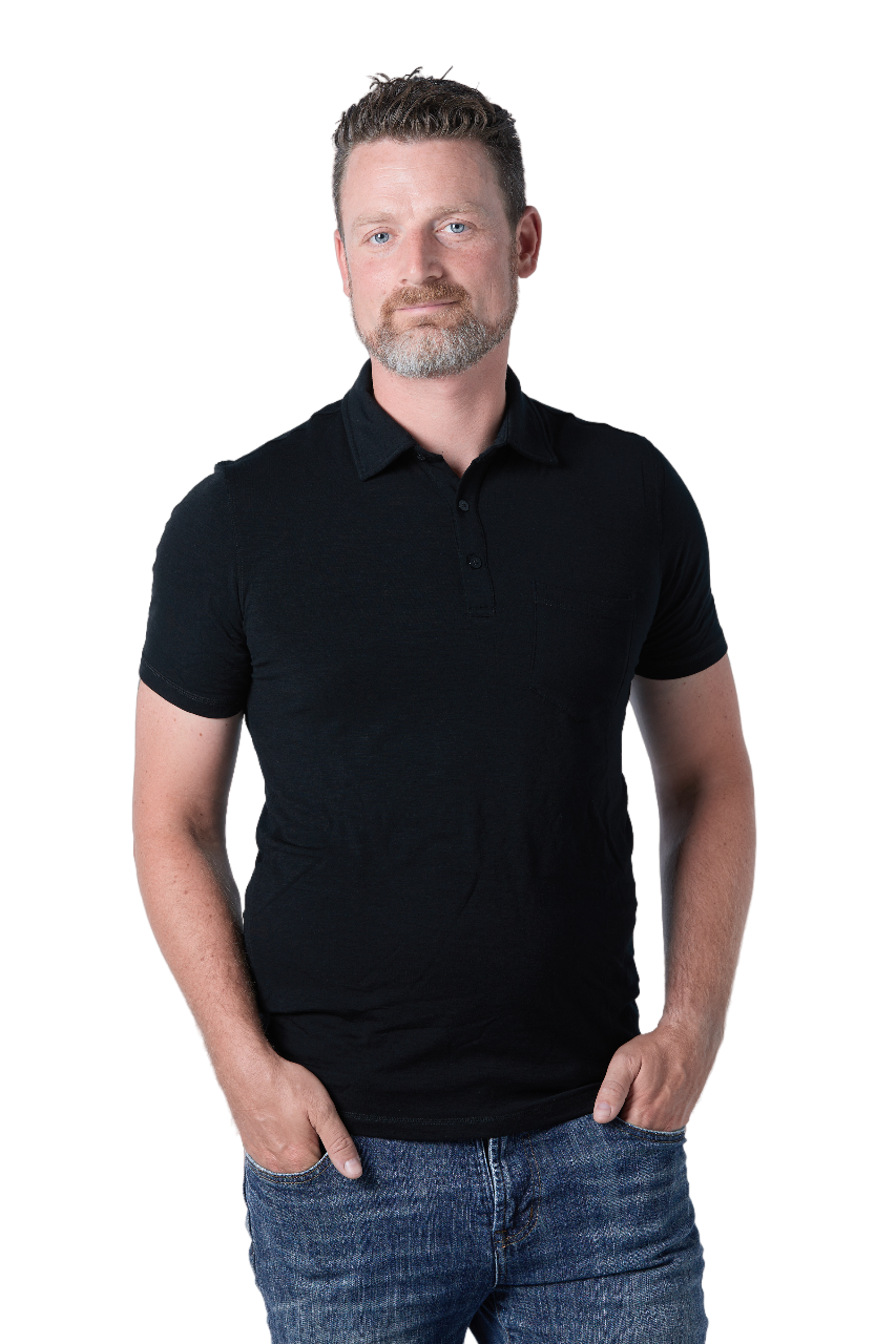 Men's 100% Merino Wool Golf Shirt (with pocket) 175 GSM - Lightweight