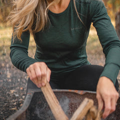 Women's Merino Wool Long Sleeve Crew Neck — Midweight - Woolove Apparel