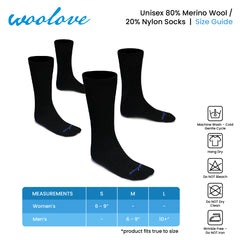 Unisex Merino Wool Premium Base Layer Socks (2 Pack) - Woolove Apparel