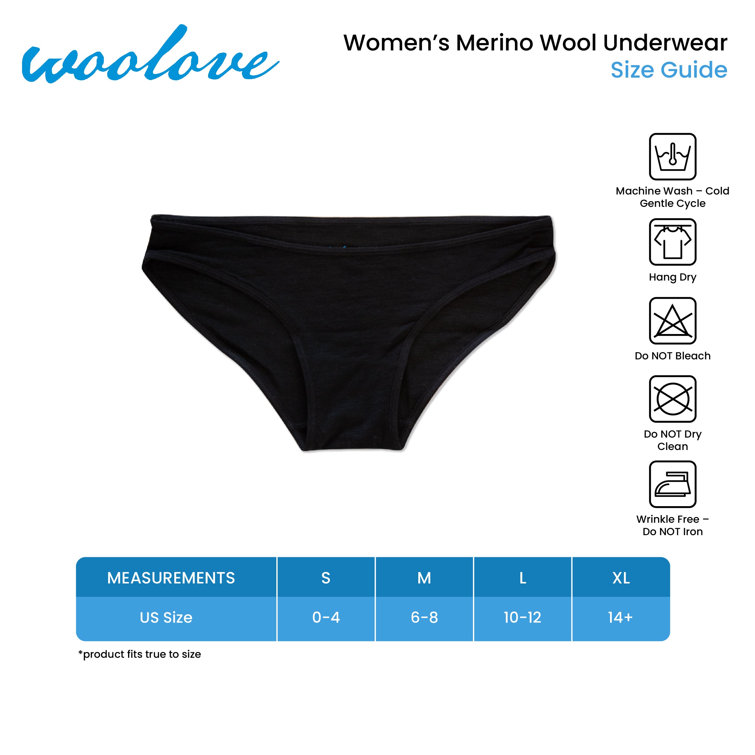 Women's Odour Blocking Merino Wool Bikini Brief Underwear - Woolove Apparel