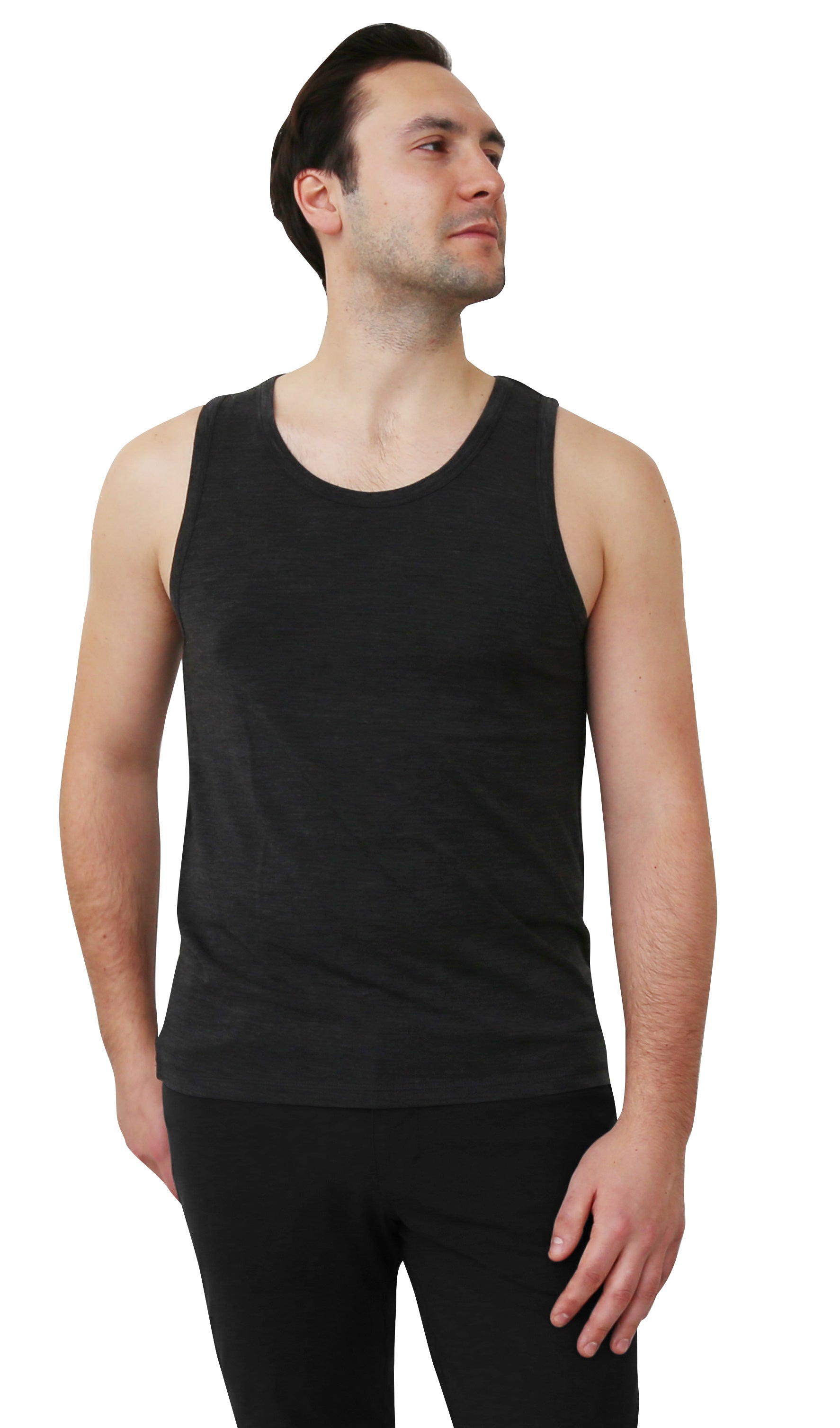 Men's Merino Wool Tank Top with Crew Neck - Woolove Apparel