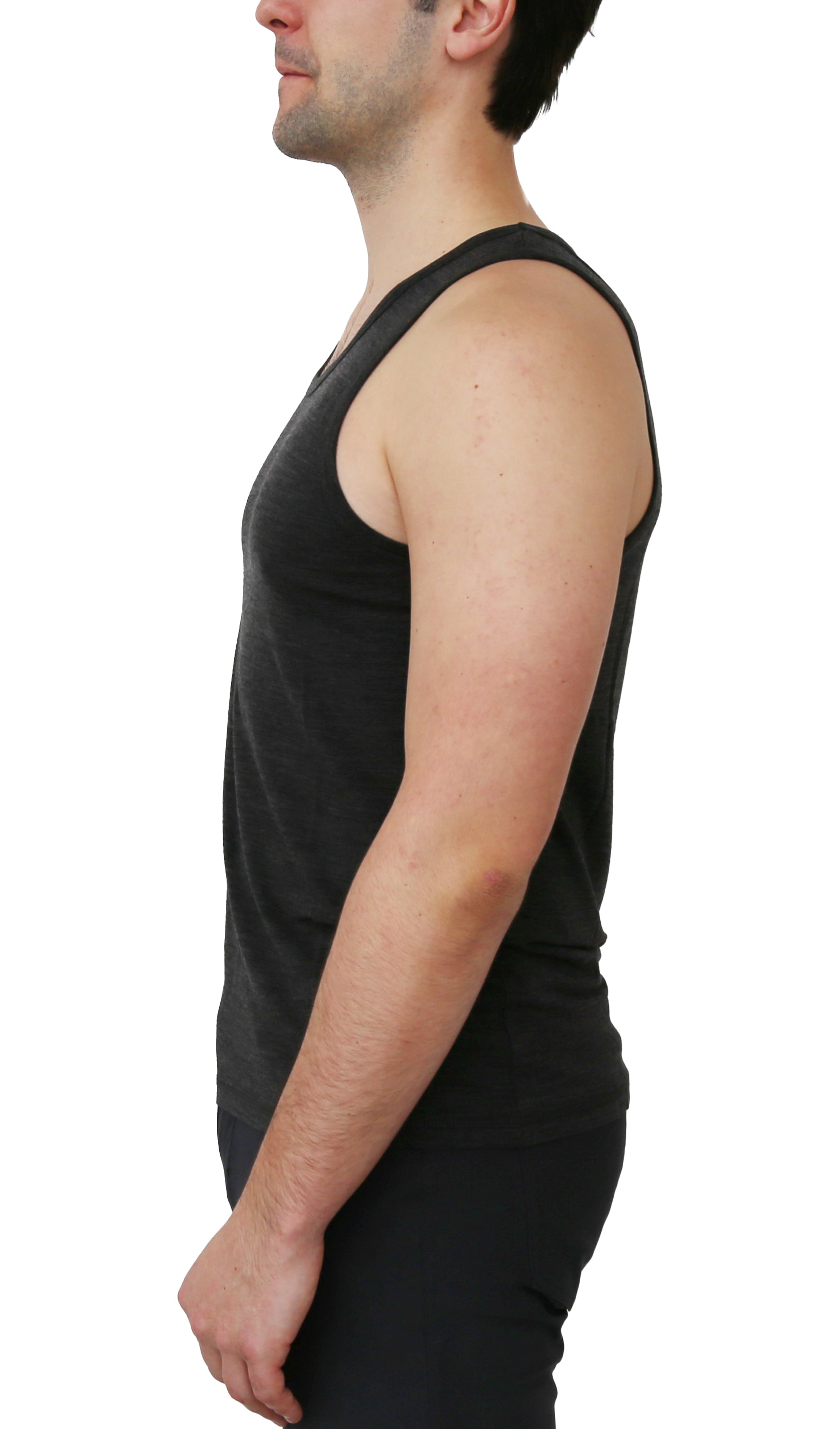 Men's Merino Wool Tank Top with Crew Neck - Woolove Apparel