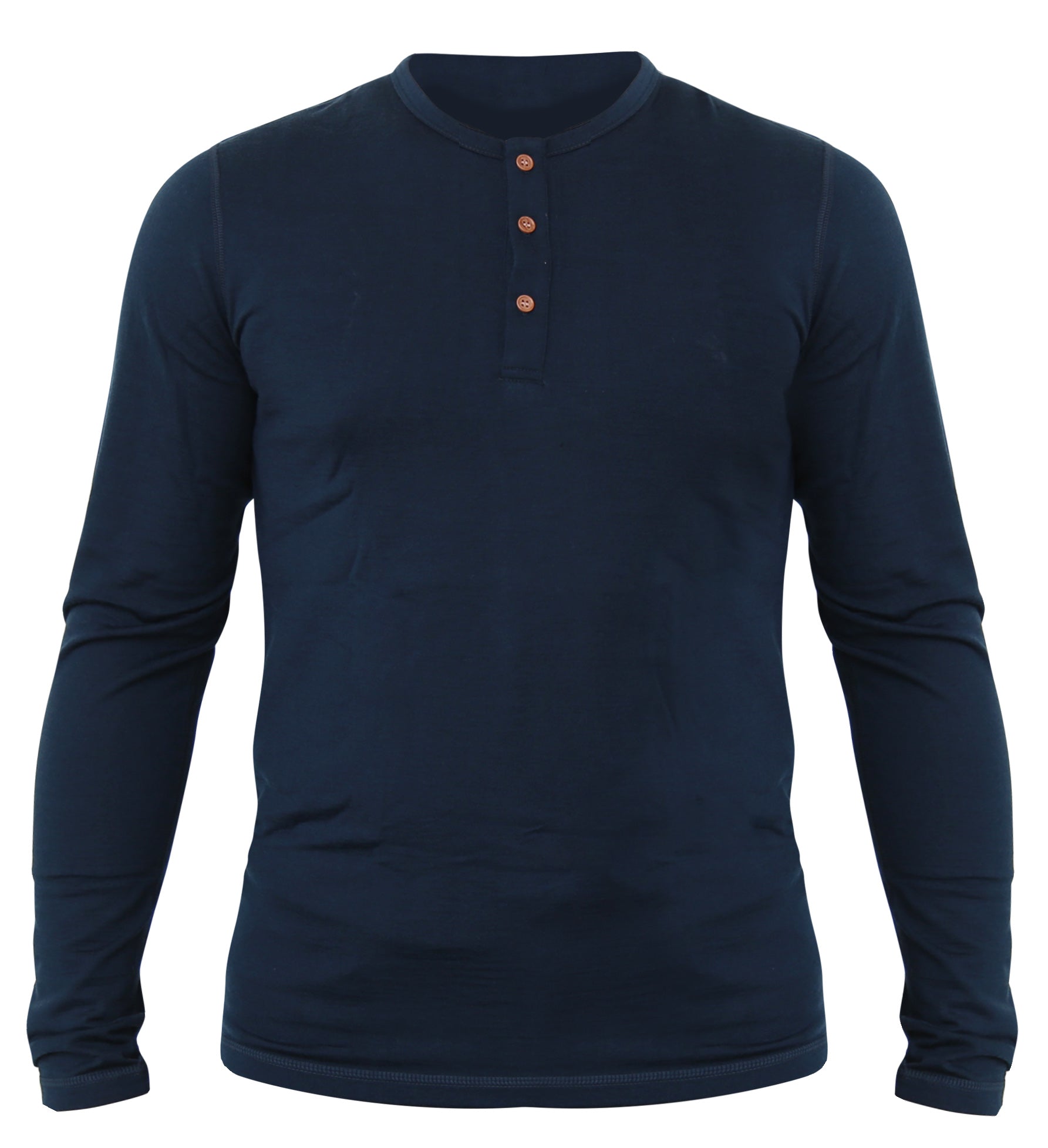 NorthWool Men's 100% Merino Wool Long Sleeve Henley Base Layer Shirt 260 GSM - Woolove Apparel