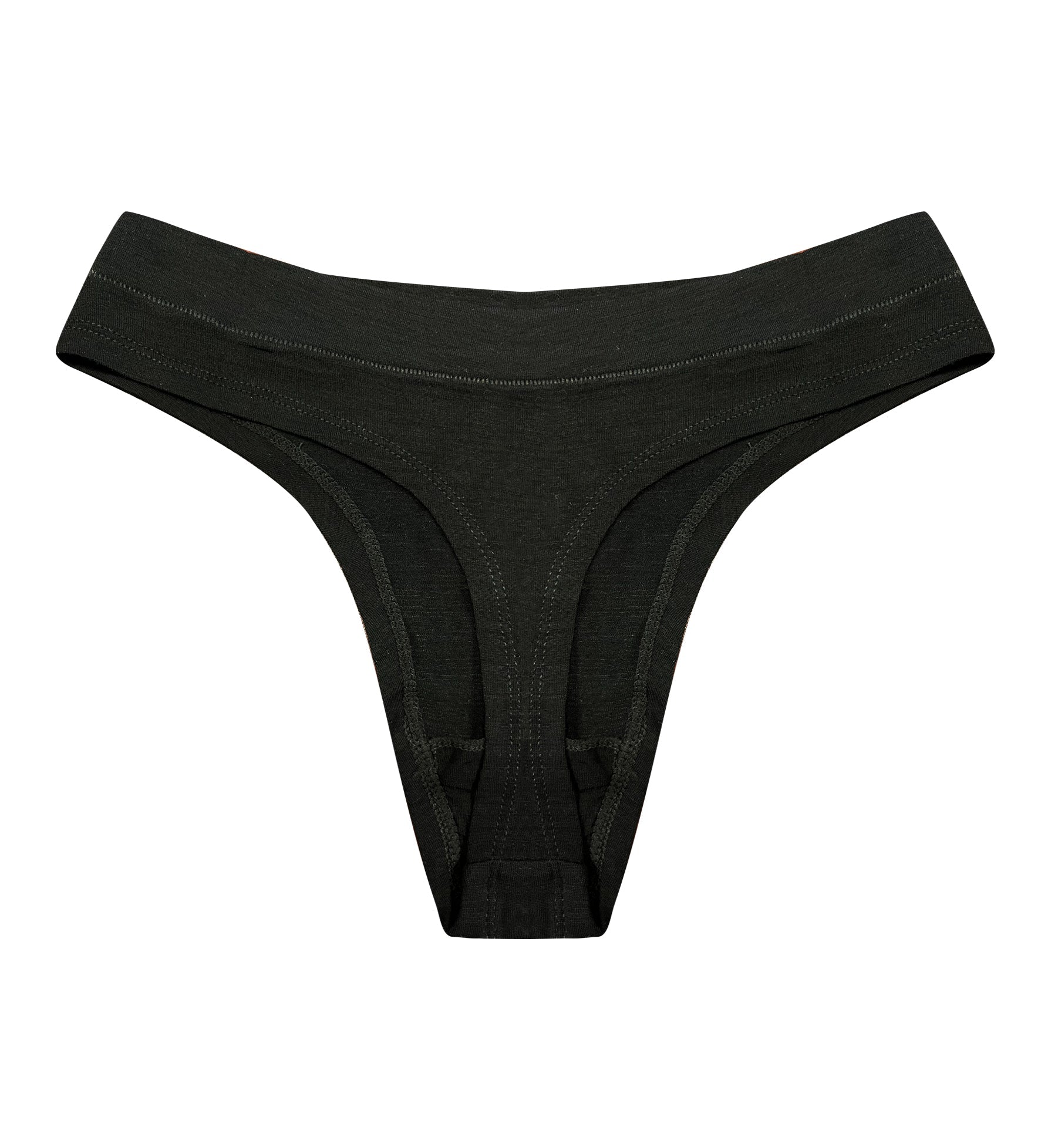 Women's Black Cotton Thong | Thongs for Women - Black Thong Underwear